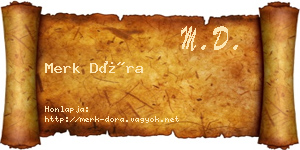 Merk Dóra névjegykártya