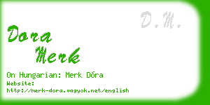 dora merk business card